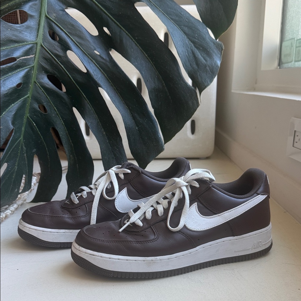 Nike Dark Brown and White Sneakers Men’s Air Force 1